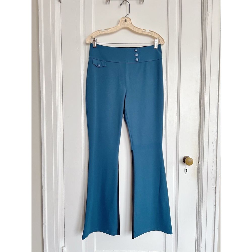 The Cause Collection • Paseo Stretch-Flare Pant colorblock teal black bootcut - Picture 2 of 9